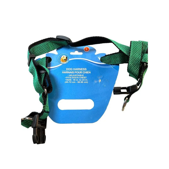 Greenbrier Other - Greenbrier Dog Harness Adjustable Green/Black Size L New